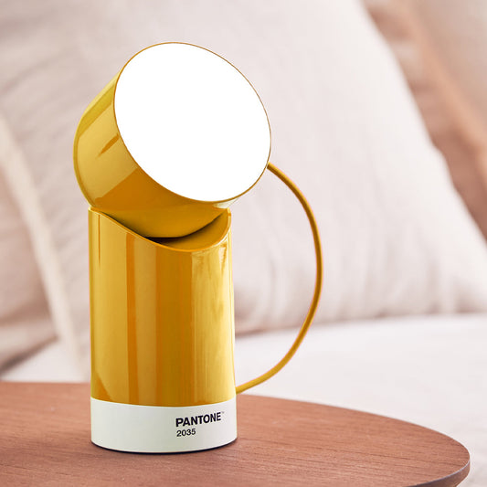 Lexon Orbe Portable Led Lamp With Moving Head PANTONE - Yellow V398-LD-LH88PT-Y