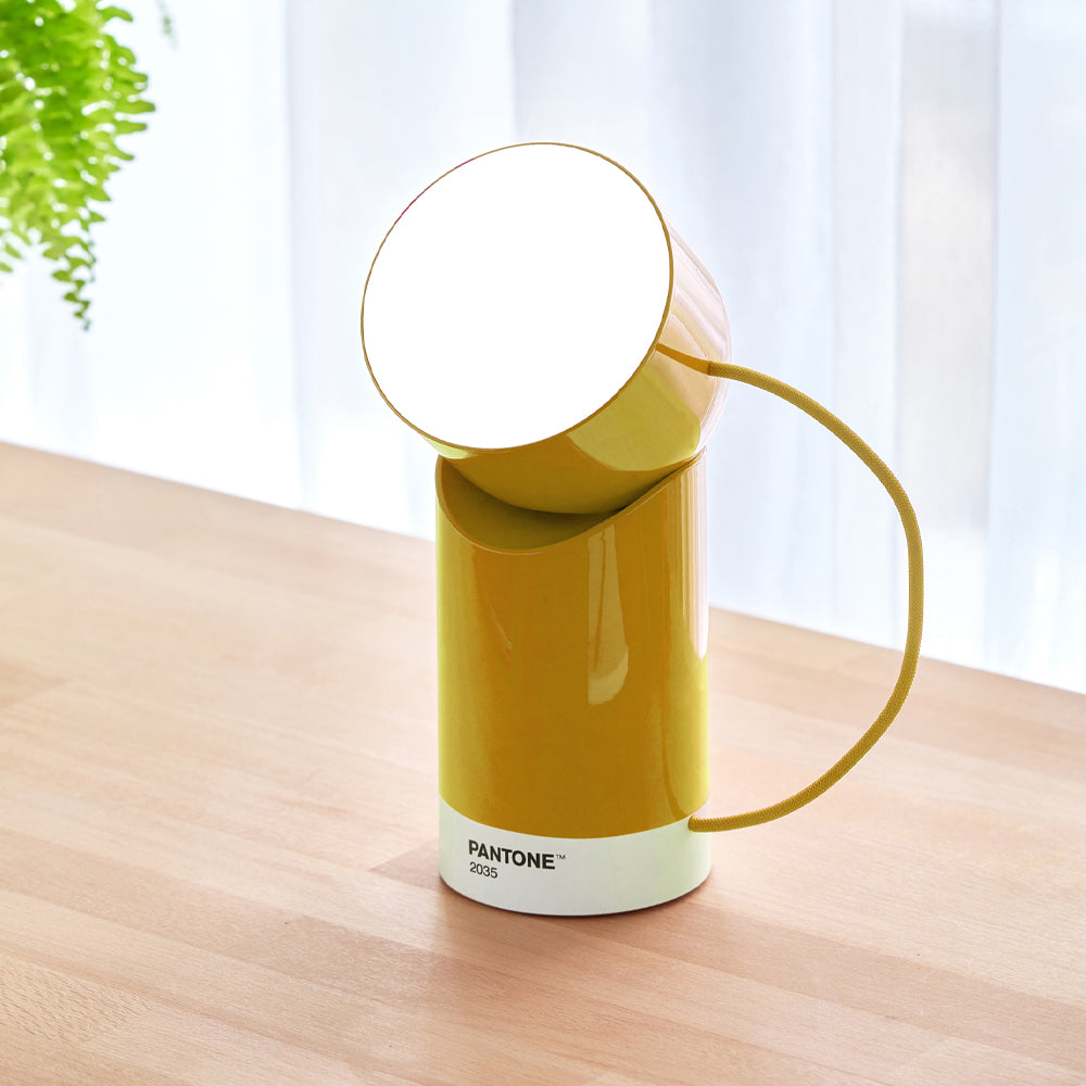 Lexon Orbe Portable Led Lamp With Moving Head PANTONE - Yellow V398-LD-LH88PT-Y