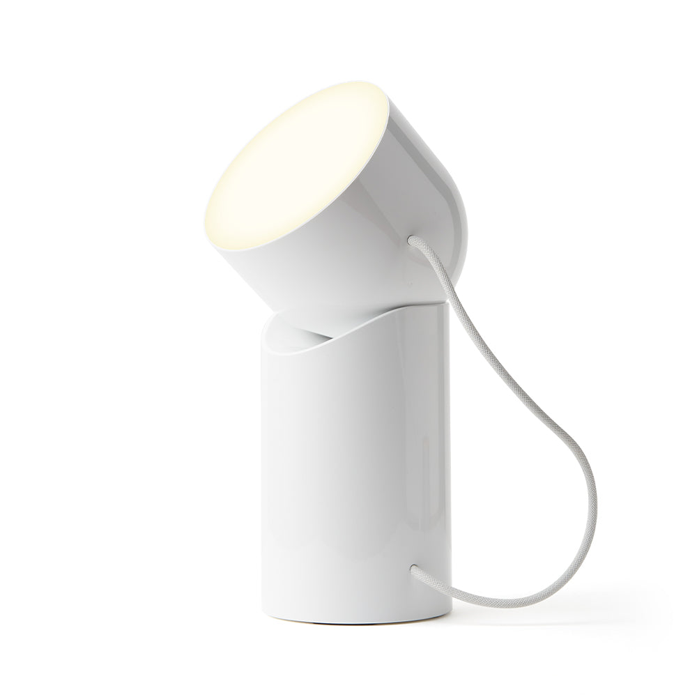 Lexon Orbe Portable Led Lamp With Moving Head - White V398-LD-LH88WG