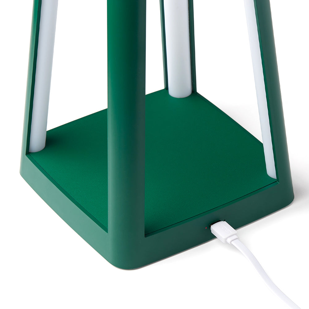 Lexon Lantern Portable Lamp With Built-In Wireless Charger - Green V398-LD-LH94DG1
