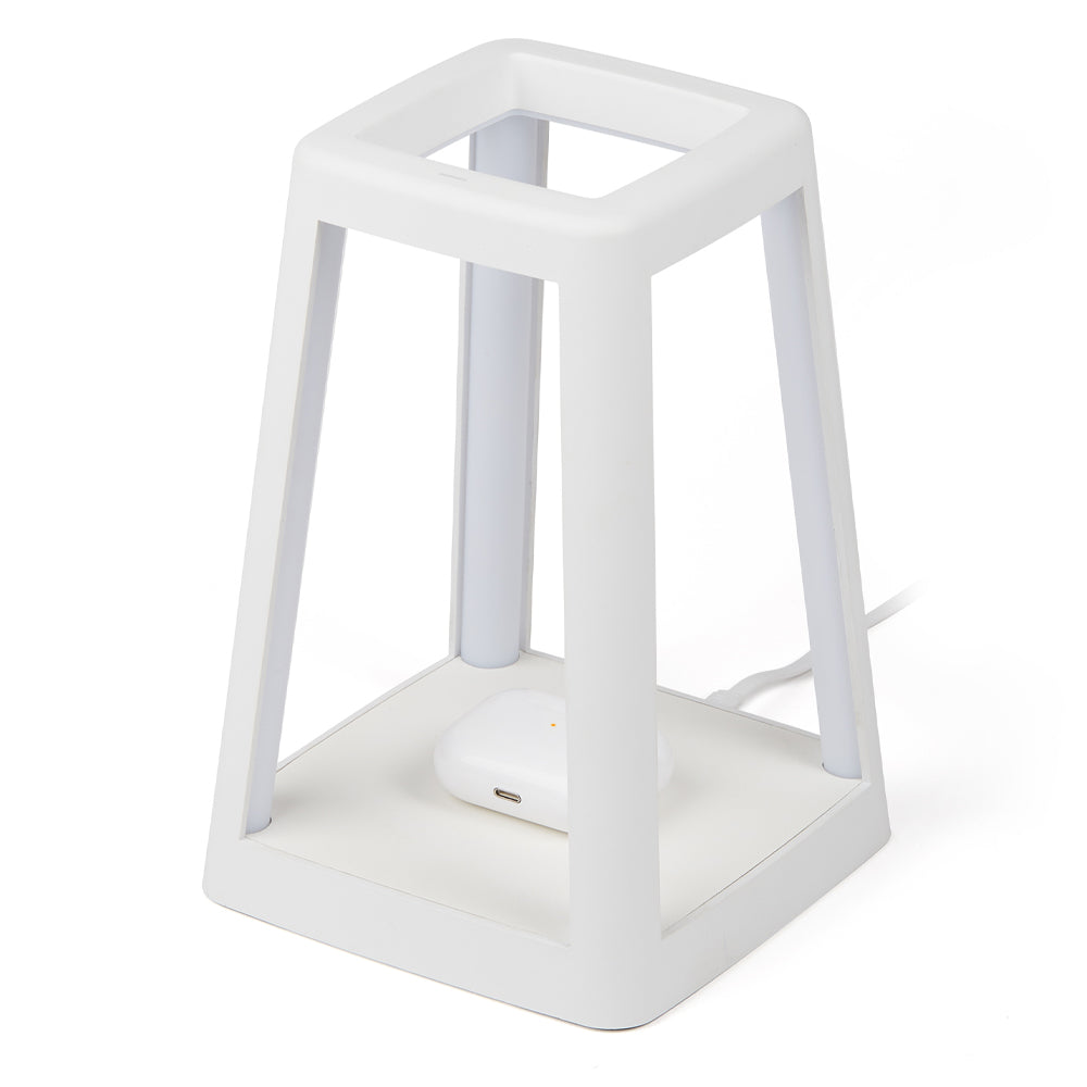 Lexon Lantern Portable Lamp With Built-In Wireless Charger - White V398-LD-LH94W
