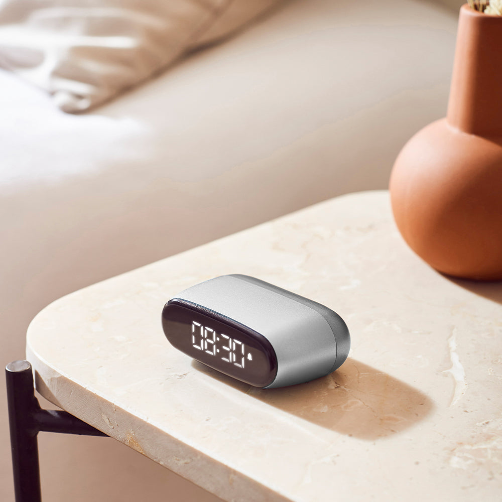 Lexon Minut Mini Alarm Clock - Alu Polish V398-LD-LR154AP