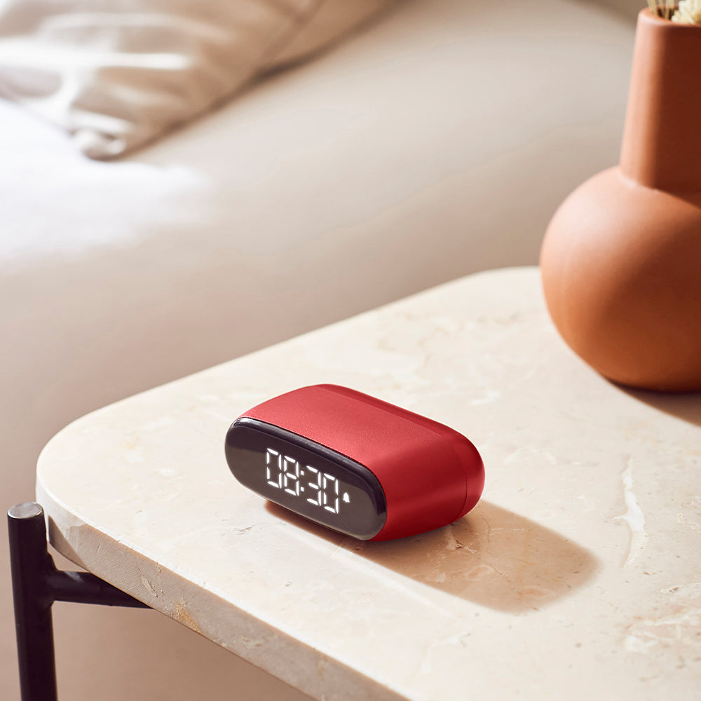 Lexon Minut Mini Alarm Clock - Red V398-LD-LR154DR