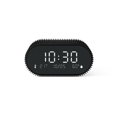 Lexon Ray Clock Lcd Alarm Clock With Temperature / Humidity Display - Black V398-LD-LR155MN3