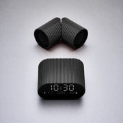 Lexon Ray Clock Lcd Alarm Clock With Temperature / Humidity Display - Black V398-LD-LR155MN3