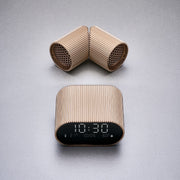 Lexon Ray Clock Lcd Alarm Clock With Temperature / Humidity Display - Gold V398-LD-LR155VG3