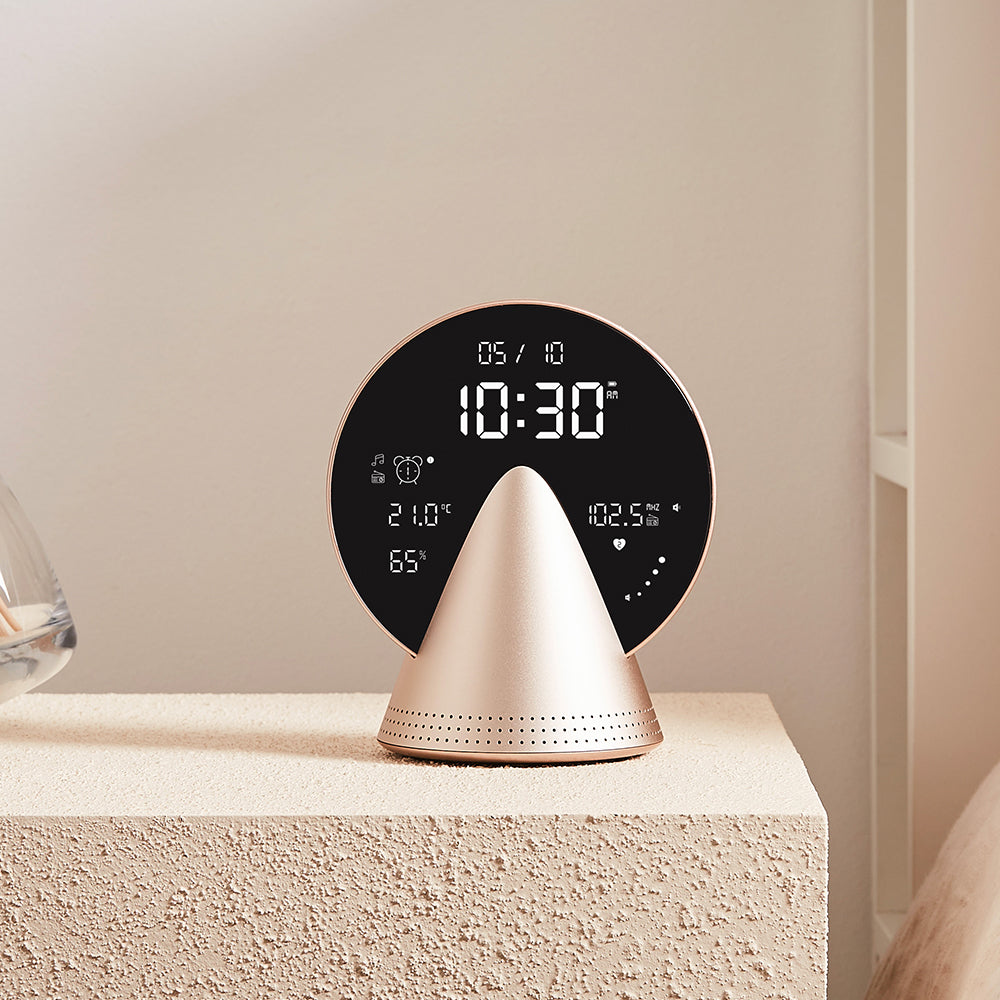 Lexon Conic Radio Alarm Clock With Fm & Built-In Bluetooth Speaker - Gold V398-LD-LR156GH3