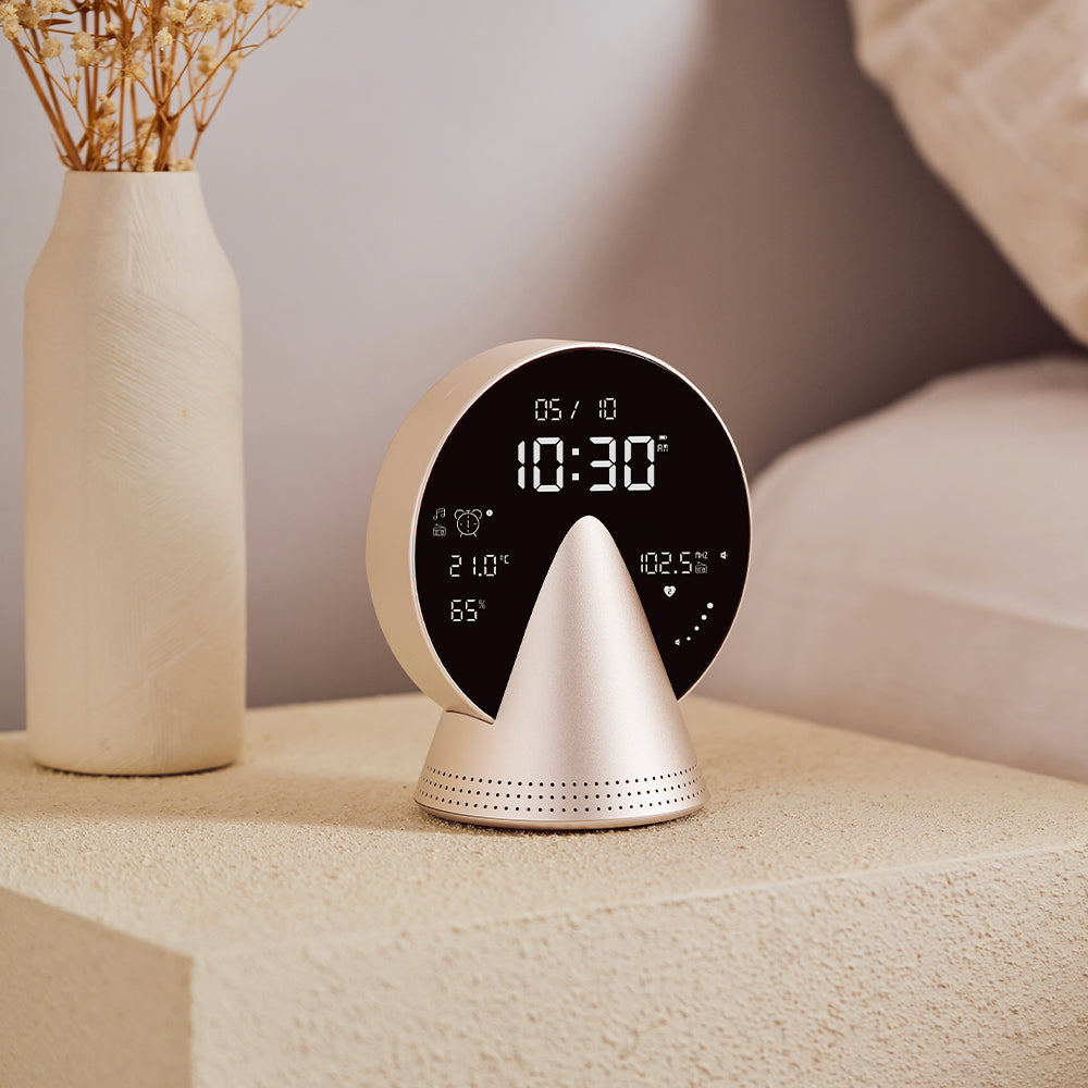 Lexon Conic Radio Alarm Clock With Fm & Built-In Bluetooth Speaker - Gold V398-LD-LR156GH3
