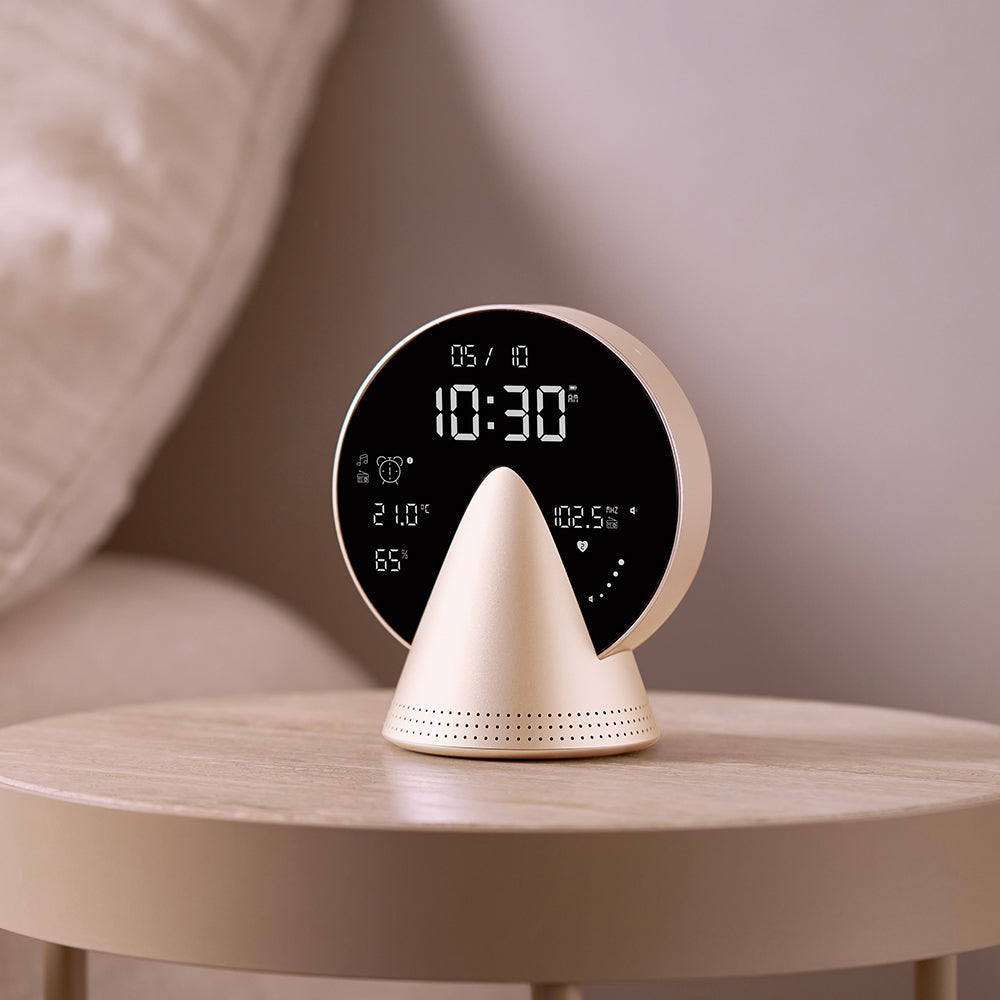Lexon Conic Radio Alarm Clock With Fm & Built-In Bluetooth Speaker - Gold V398-LD-LR156GH3