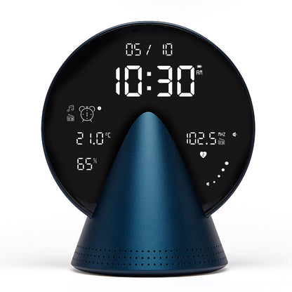 Lexon Conic Radio Alarm Clock With Fm & Built-In Bluetooth Speaker - Blue V398-LD-LR156L3