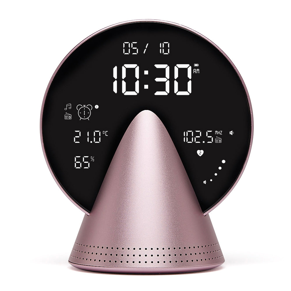 Lexon Conic Radio Alarm Clock With Fm & Built-In Bluetooth Speaker - Pink V398-LD-LR156PB3