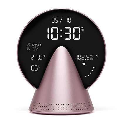 Lexon Conic Radio Alarm Clock With Fm & Built-In Bluetooth Speaker - Pink V398-LD-LR156PB3