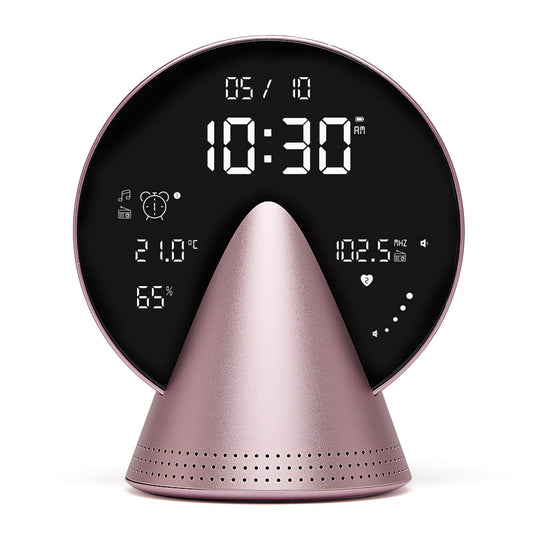 Lexon Conic Radio Alarm Clock With Fm & Built-In Bluetooth Speaker - Pink V398-LD-LR156PB3