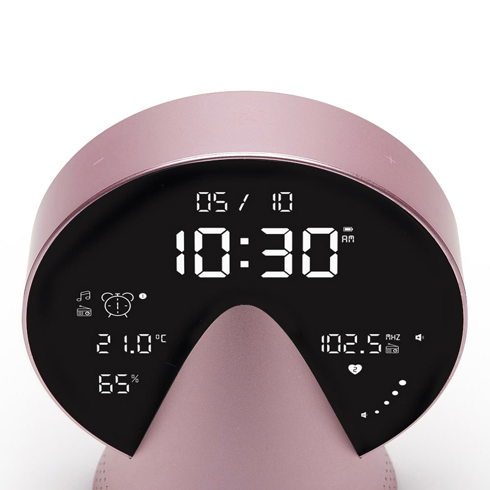 Lexon Conic Radio Alarm Clock With Fm & Built-In Bluetooth Speaker - Pink V398-LD-LR156PB3