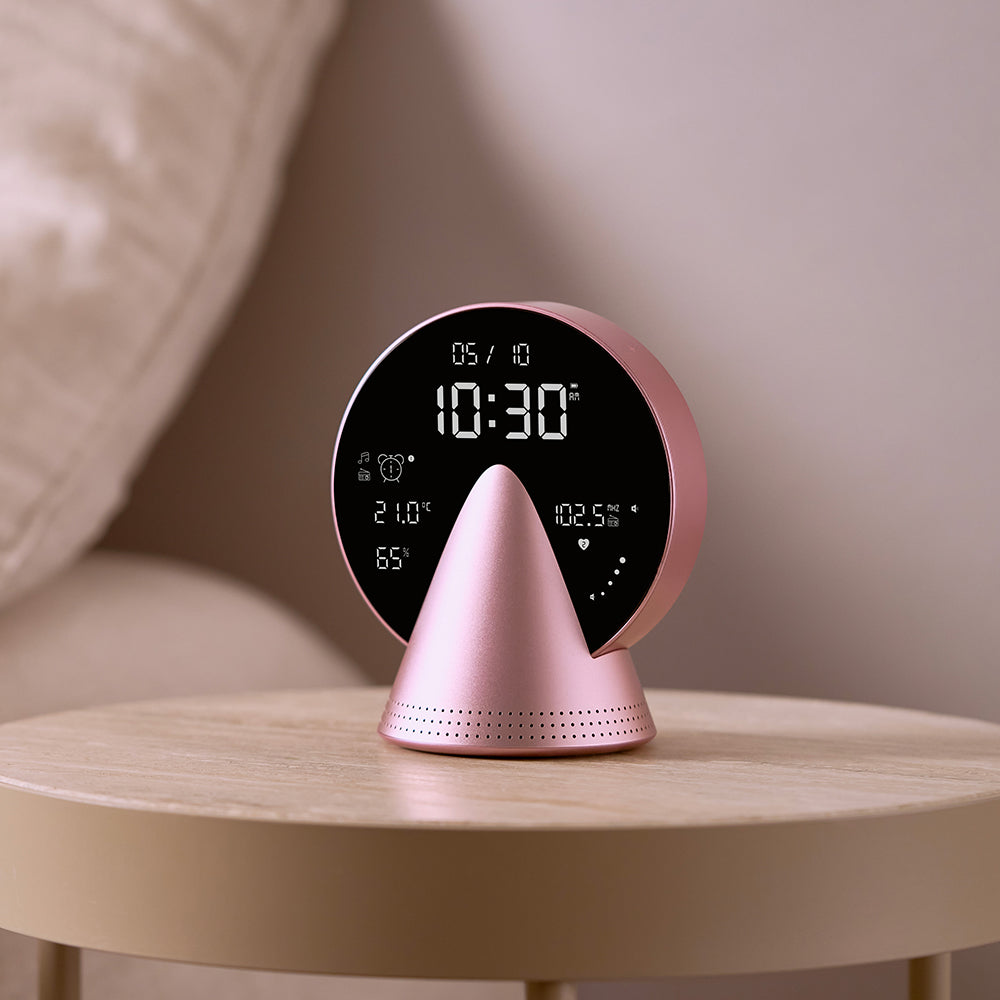 Lexon Conic Radio Alarm Clock With Fm & Built-In Bluetooth Speaker - Pink V398-LD-LR156PB3