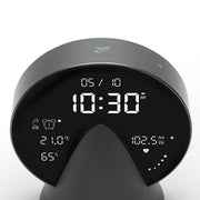 Lexon Conic Radio Alarm Clock With Fm & Built-In Bluetooth Speaker - Grey V398-LD-LR156PG3