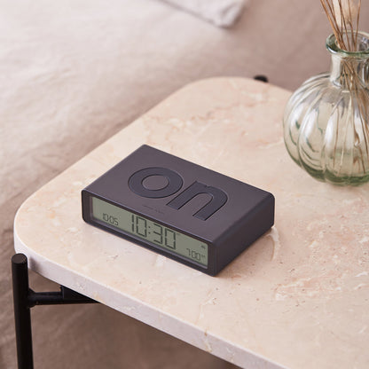 Lexon Flip Classic Reversible Alarm Clock - Grey V398-LD-LR157G3