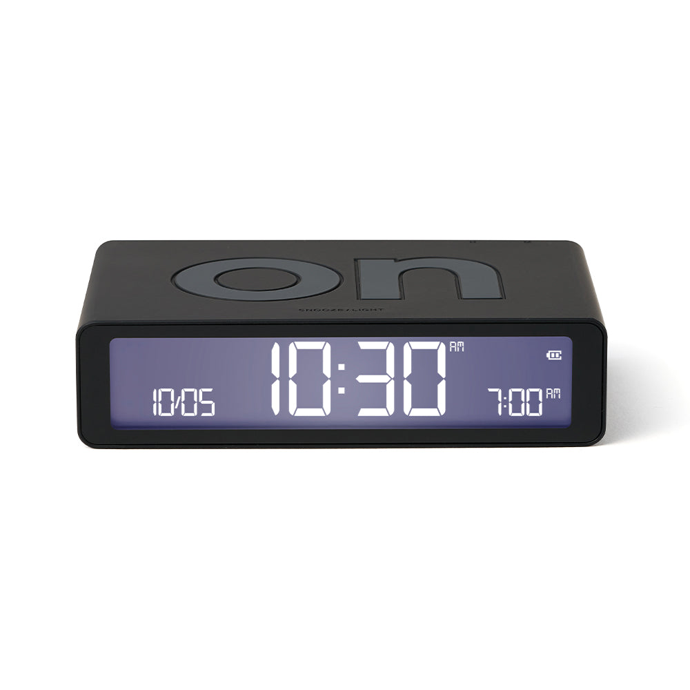 Lexon Flip Classic Reversible Alarm Clock - Black V398-LD-LR157N0
