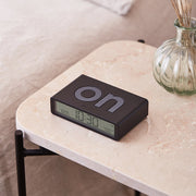 Lexon Flip Classic Reversible Alarm Clock - Black V398-LD-LR157N0