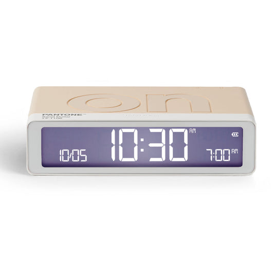 Lexon Flip Classic Reversible Alarm Clock PANTONE - Sand V398-LD-LR157PT-S