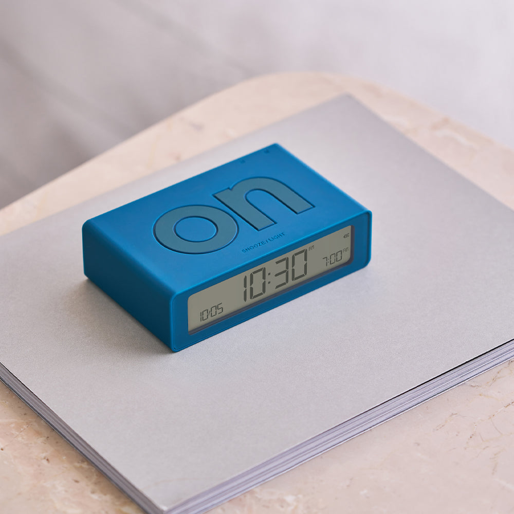 Lexon Flip Mini Reversible Alarm Clock - Blue V398-LD-LR158BF9