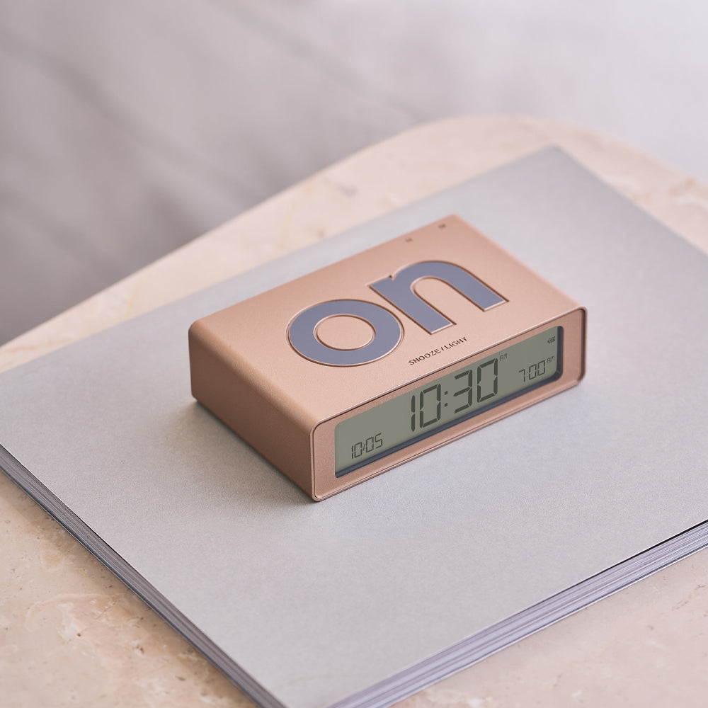 Lexon Flip Mini Reversible Alarm Clock - Gold V398-LD-LR158D1