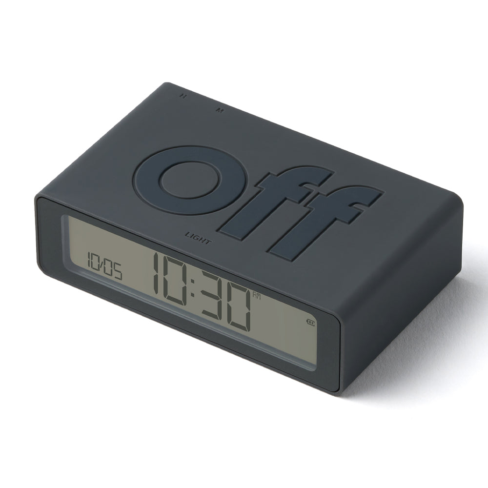 Lexon Flip Mini Reversible Alarm Clock - Grey V398-LD-LR158G3
