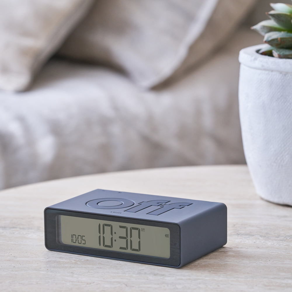 Lexon Flip Mini Reversible Alarm Clock - Grey V398-LD-LR158G3