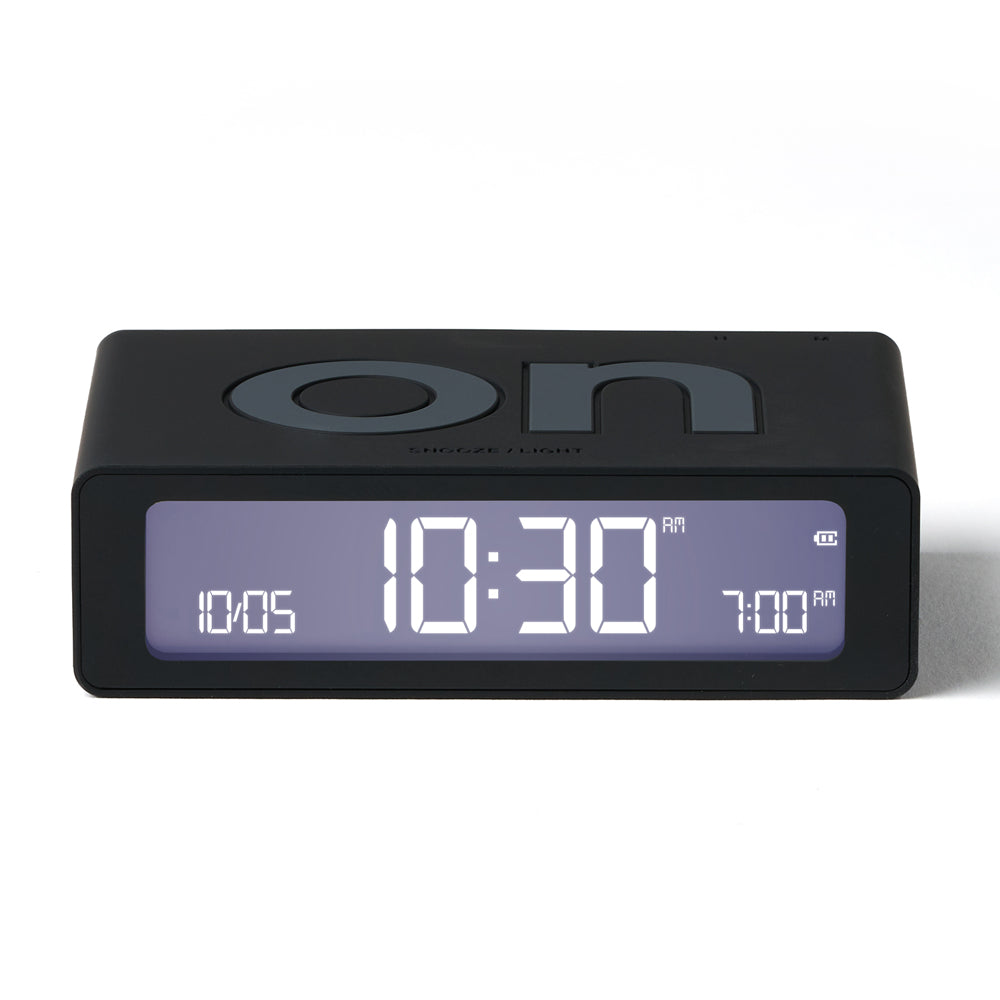 Lexon Flip Mini Reversible Alarm Clock - Black V398-LD-LR158N0