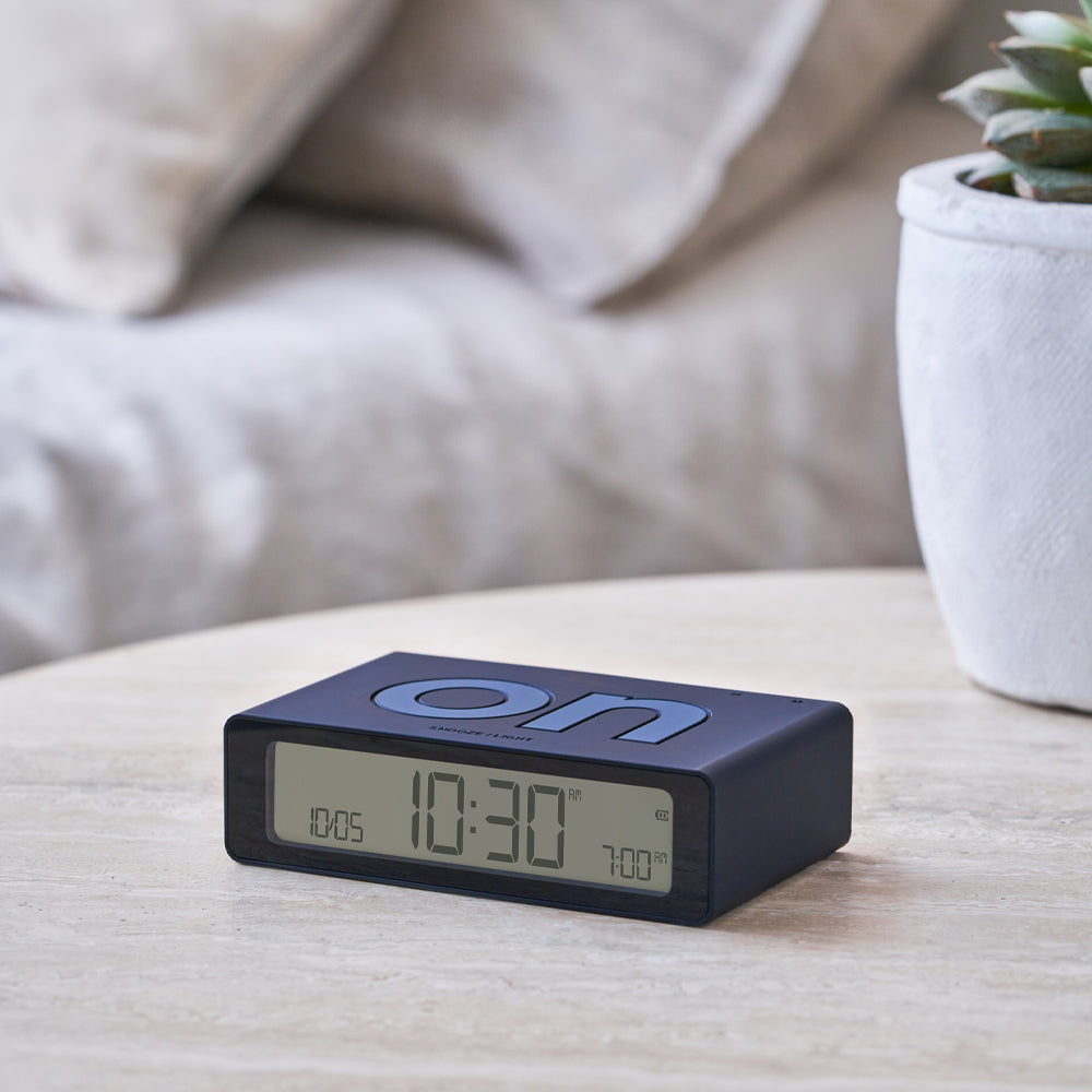 Lexon Flip Mini Reversible Alarm Clock - Black V398-LD-LR158N0