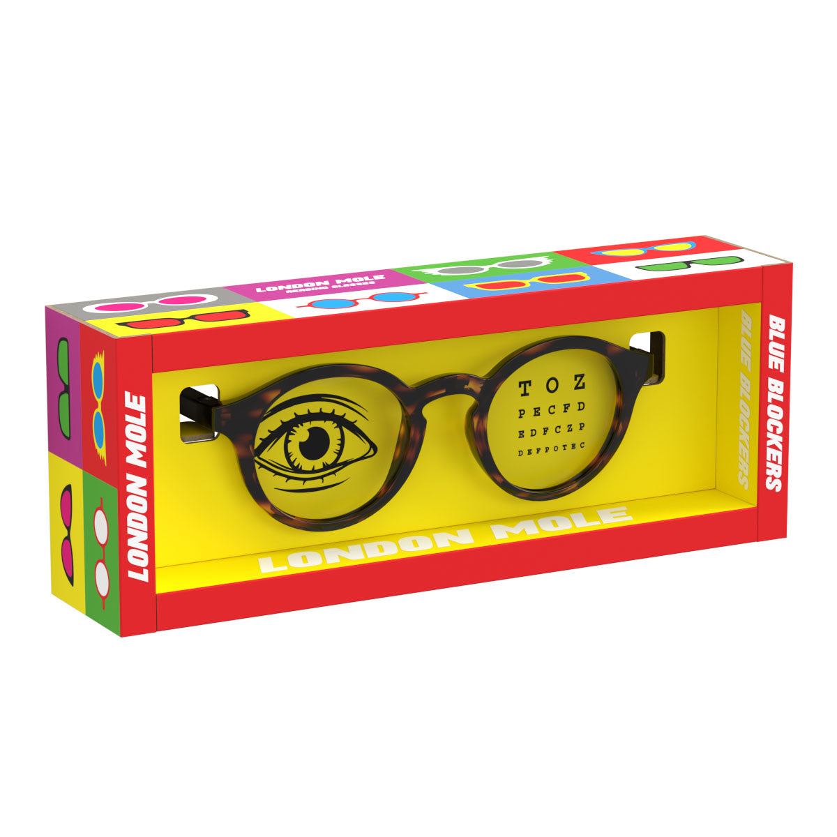 London Mole Graduate Blue Blocker Glasses Gloss Tortoise Shell V398-LM-GRA-TS-0