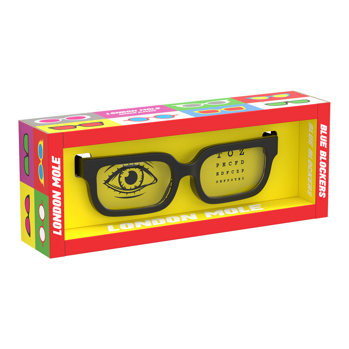 London Mole Icy Blue Blocker Glasses Matte Black V398-LM-ICY-K-0