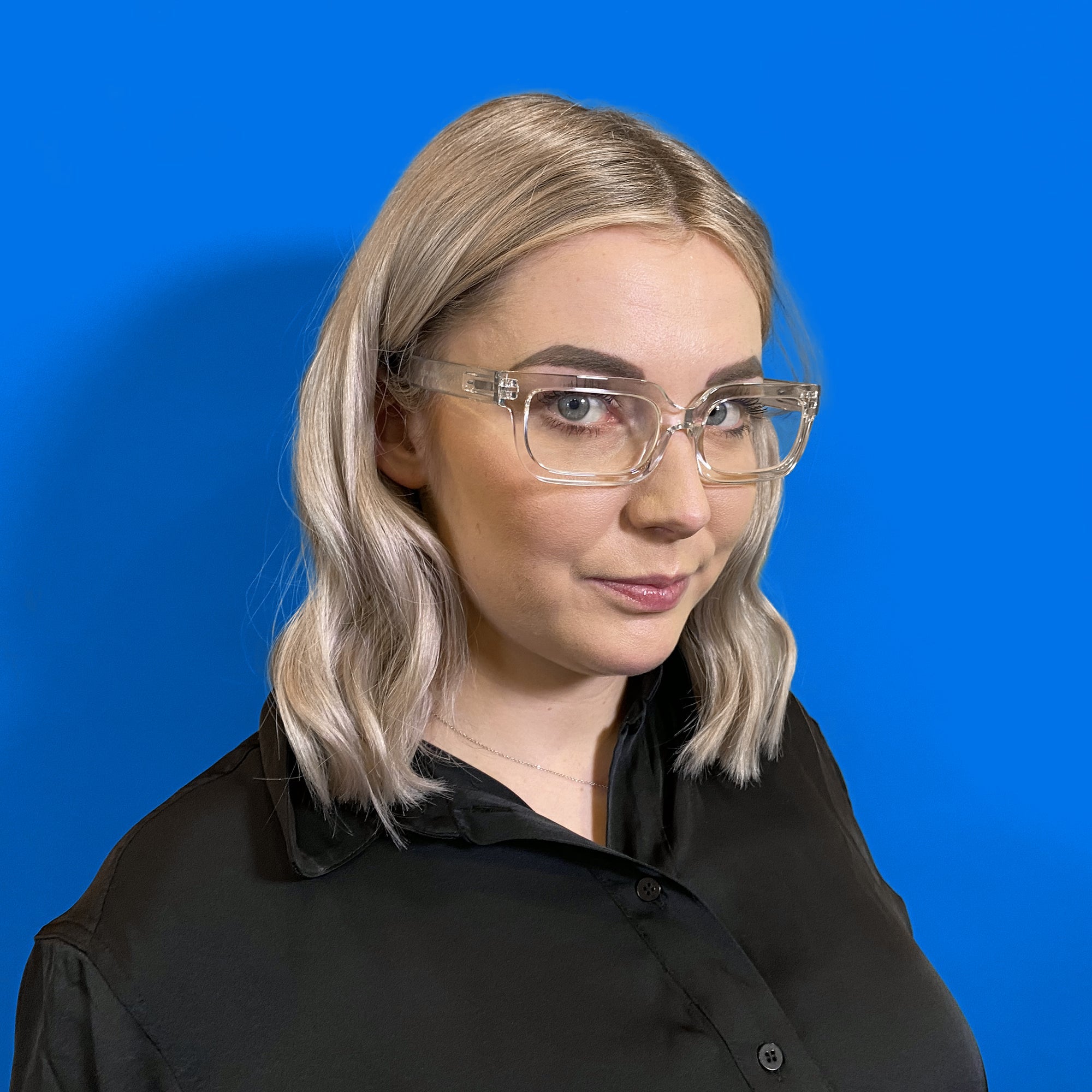 London Mole Icy Blue Blocker Glasses Transparent V398-LM-ICY-T-0