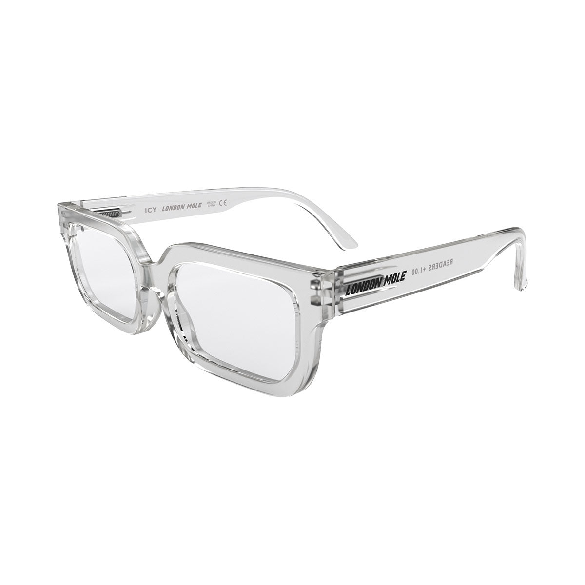 London Mole Icy Blue Blocker Glasses Transparent V398-LM-ICY-T-0