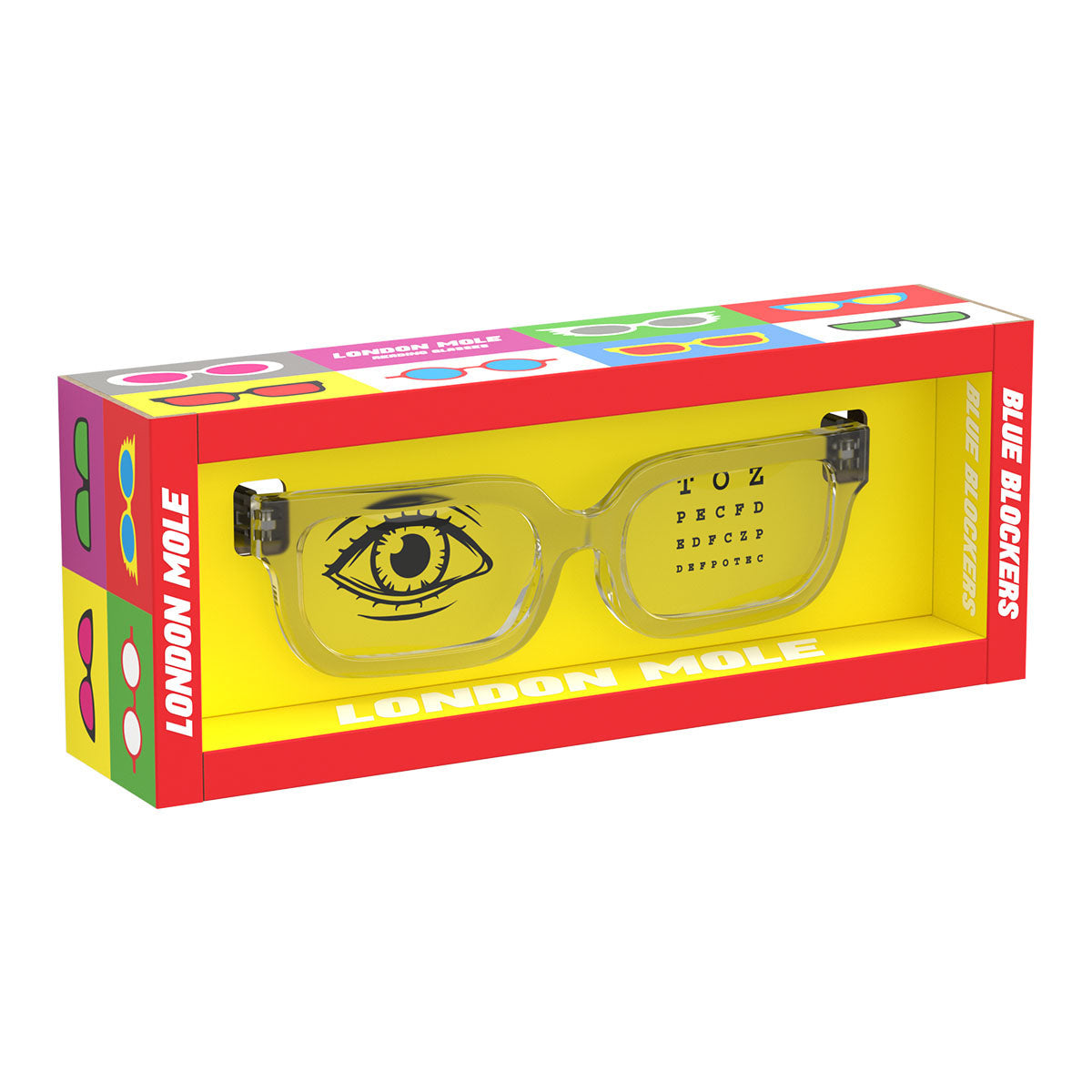 London Mole Icy Blue Blocker Glasses Transparent V398-LM-ICY-T-0