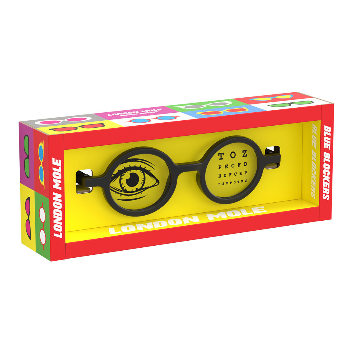 London Mole Moley Blue Blocker Glasses Matte Black V398-LM-MOL-K-0