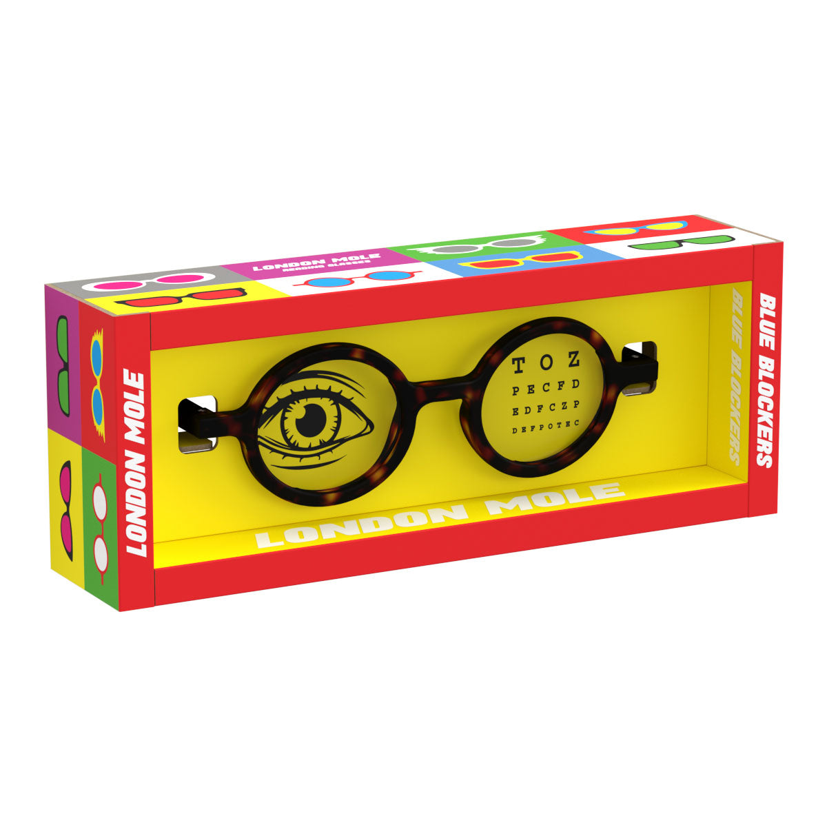 London Mole Moley Blue Blocker Glasses Matte Tortoise Shell V398-LM-MOL-MTS-0