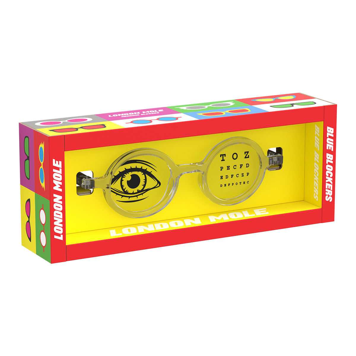 London Mole Moley Blue Blocker Glasses Transparent V398-LM-MOL-T-0