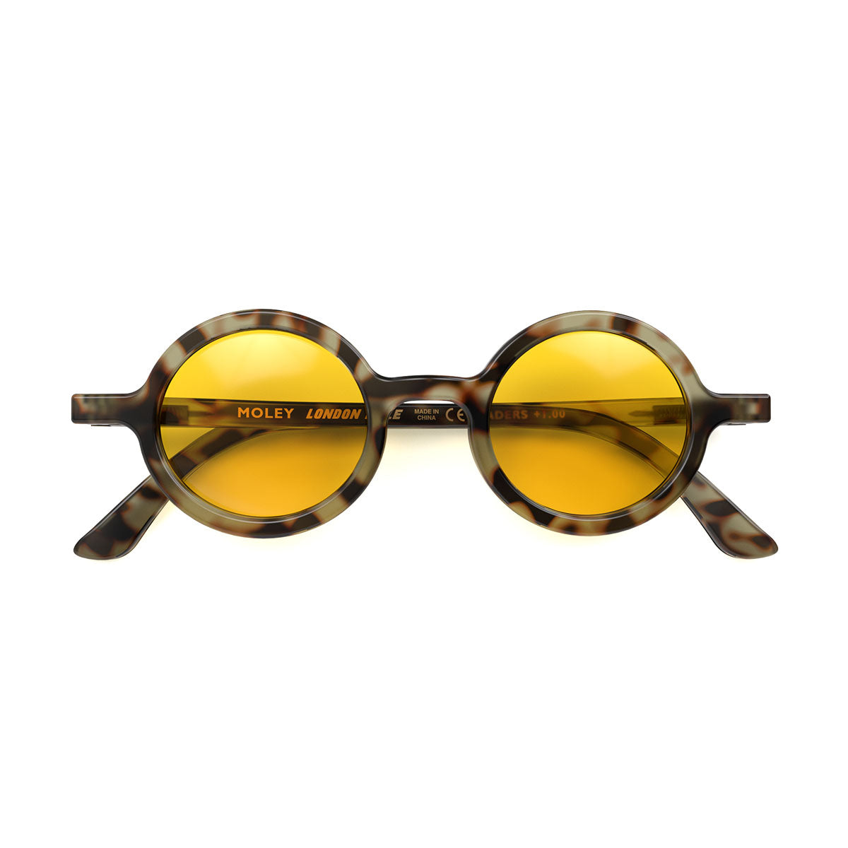 London Mole Moley Sunglasses Gloss Grey Tortoise Shell / Yellow V398-LM-SMOL-GTS-Y