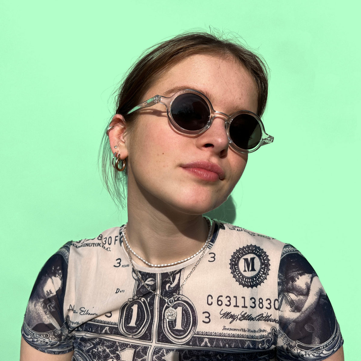 London Mole Moley Sunglasses Transparent / Black V398-LM-SMOL-T-K