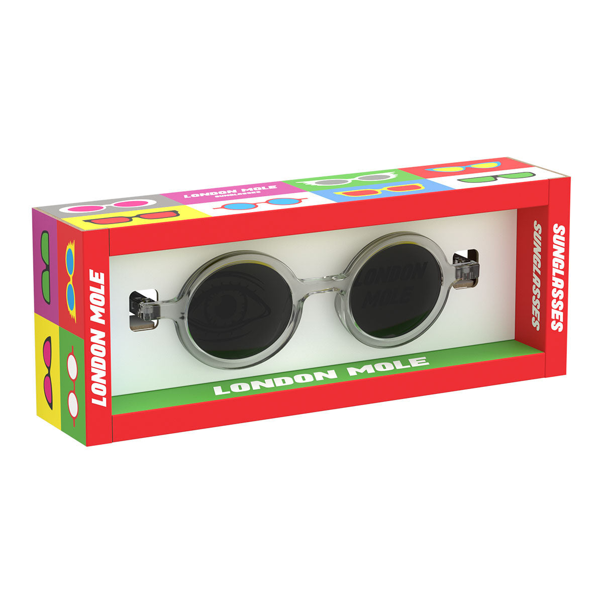 London Mole Moley Sunglasses Transparent / Black V398-LM-SMOL-T-K