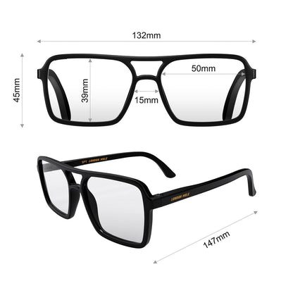 London Mole Spy Blue Blocker Glasses Matte Black V398-LM-SPY-MK-0
