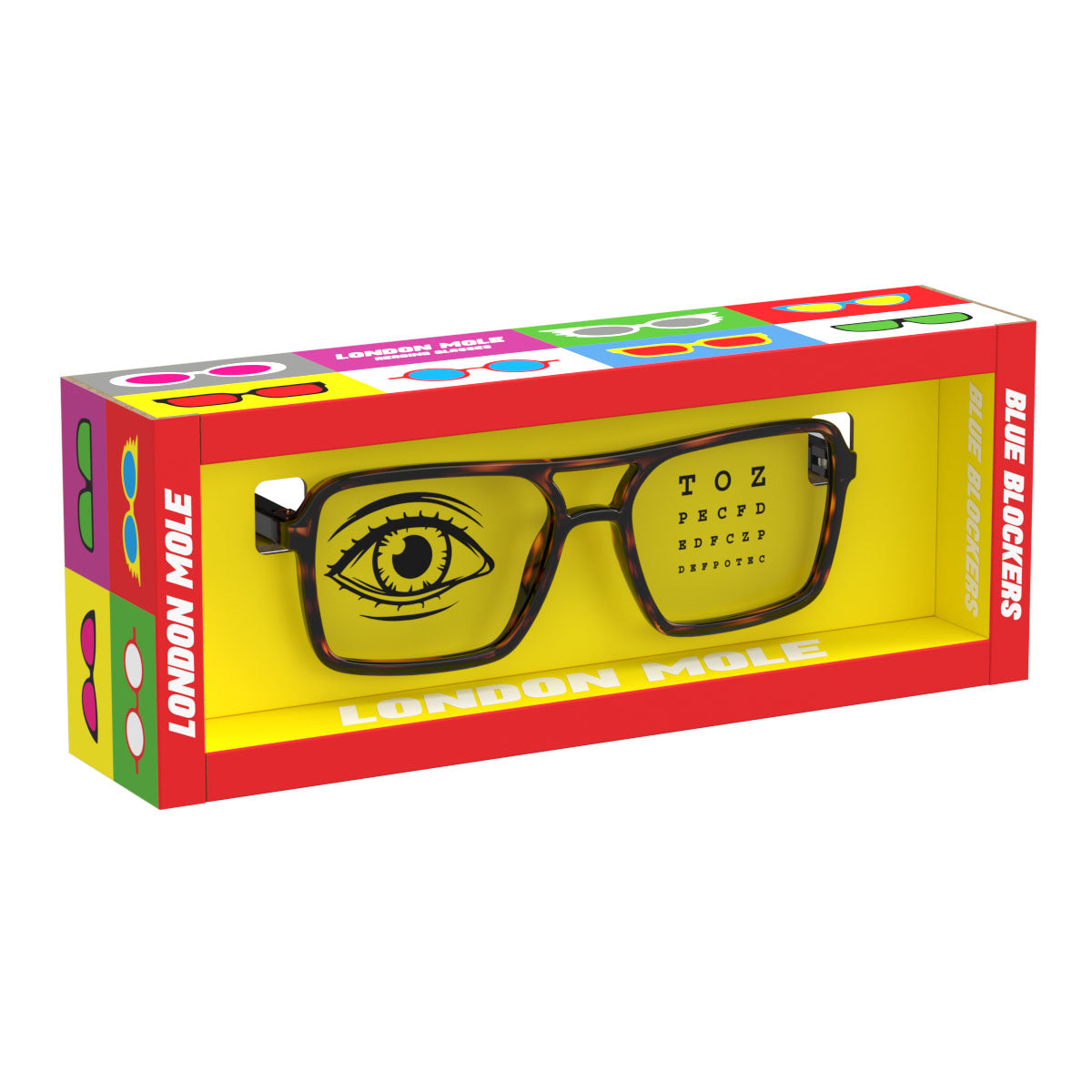 London Mole Spy Blue Blocker Glasses Tortoise Shell V398-LM-SPY-TS-0