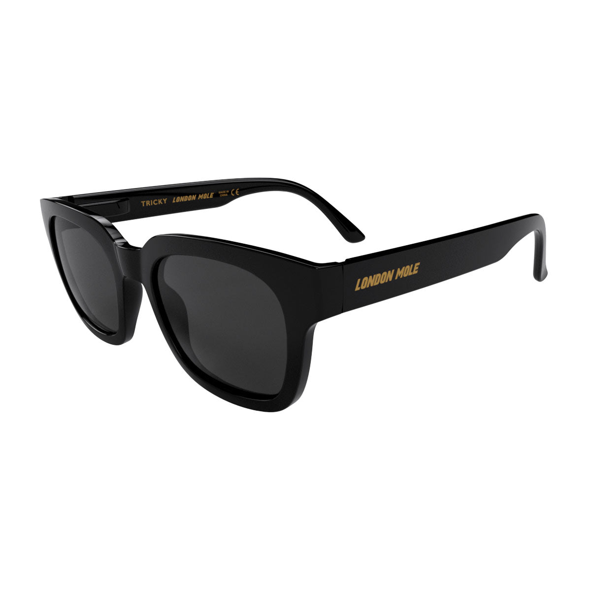 London Mole Tricky Sunglasses Gloss Black / Black V398-LM-STRI-GK-K