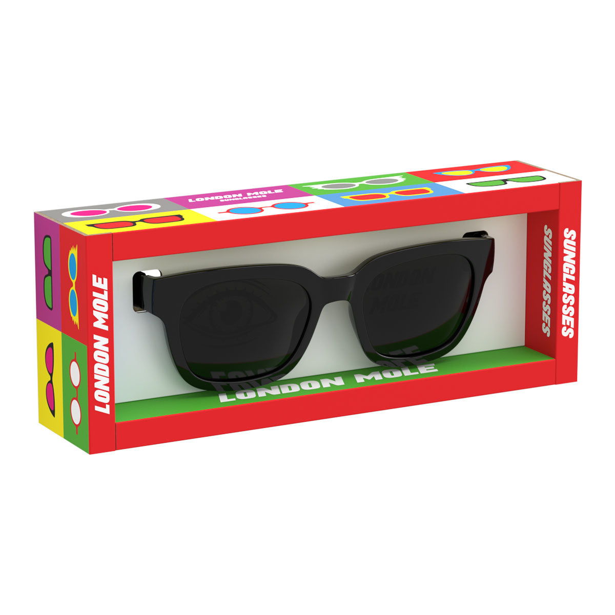 London Mole Tricky Sunglasses Gloss Black / Black V398-LM-STRI-GK-K