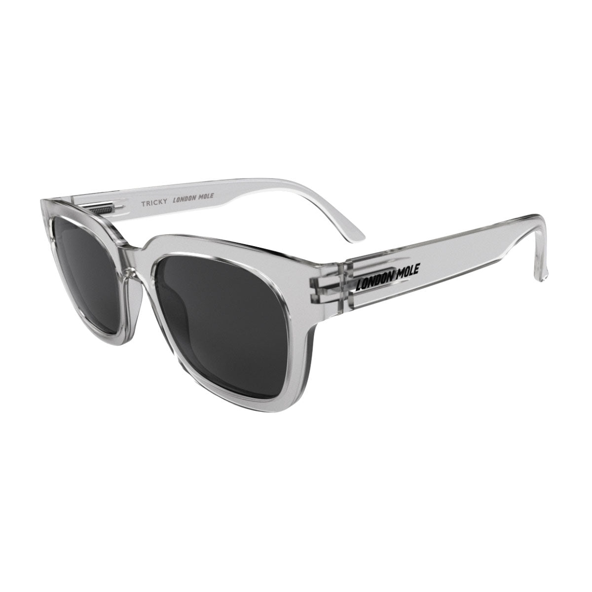 London Mole Tricky Sunglasses Gloss Transparent / Black V398-LM-STRI-T-K