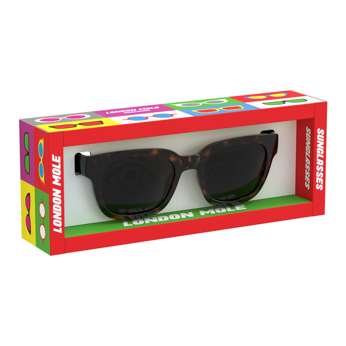 London Mole Tricky Sunglasses Gloss Tortoise Shell / Black V398-LM-STRI-TS-K
