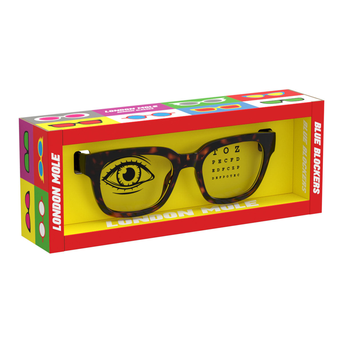London Mole Tricky Blue Blocker Glasses Tortoise Shell V398-LM-TRI-TS-0