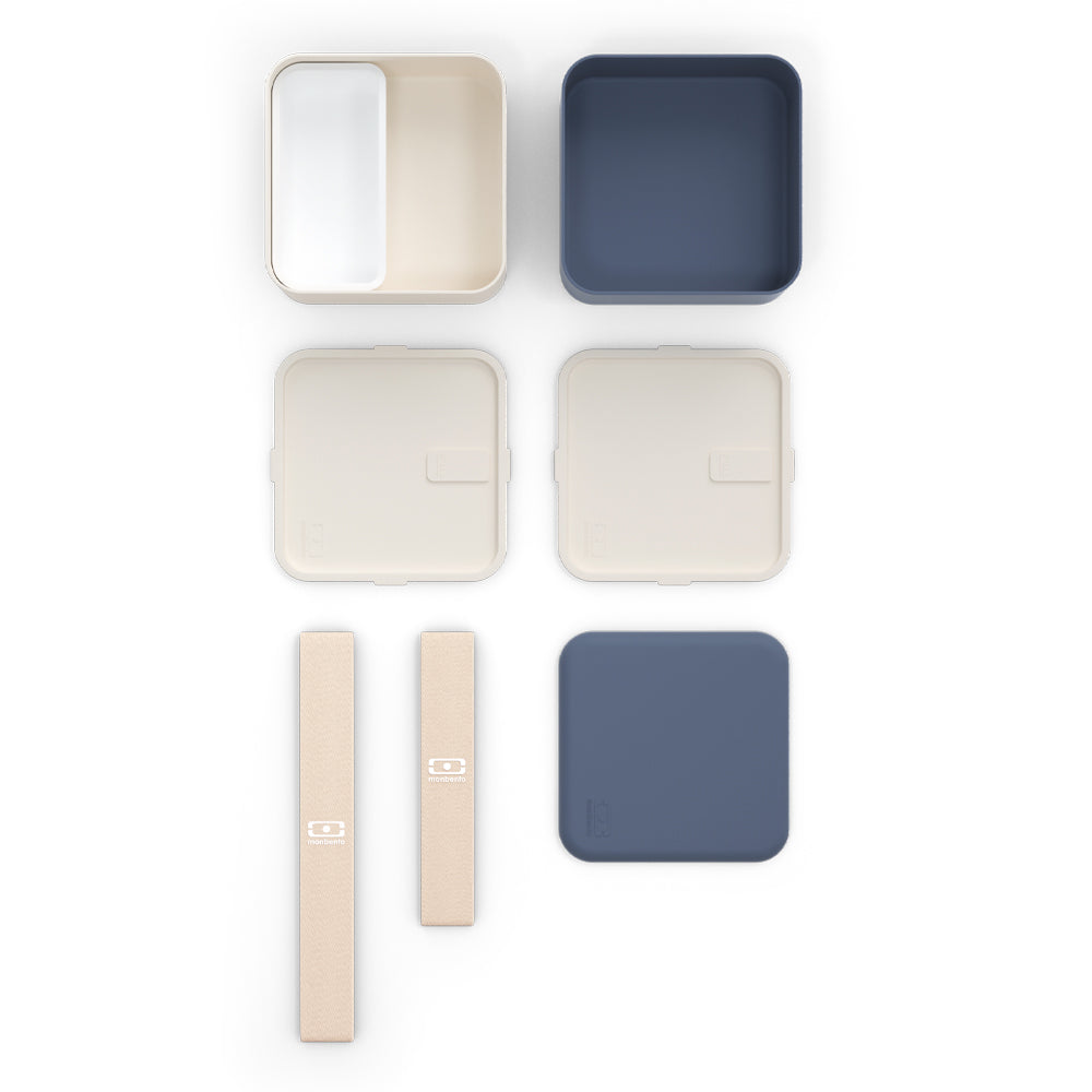 Monbento Mb Square Bento Box - Blue Natural V398-MO-13010060