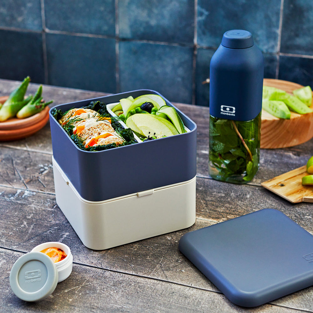 Monbento Mb Square Bento Box - Blue Natural V398-MO-13010060